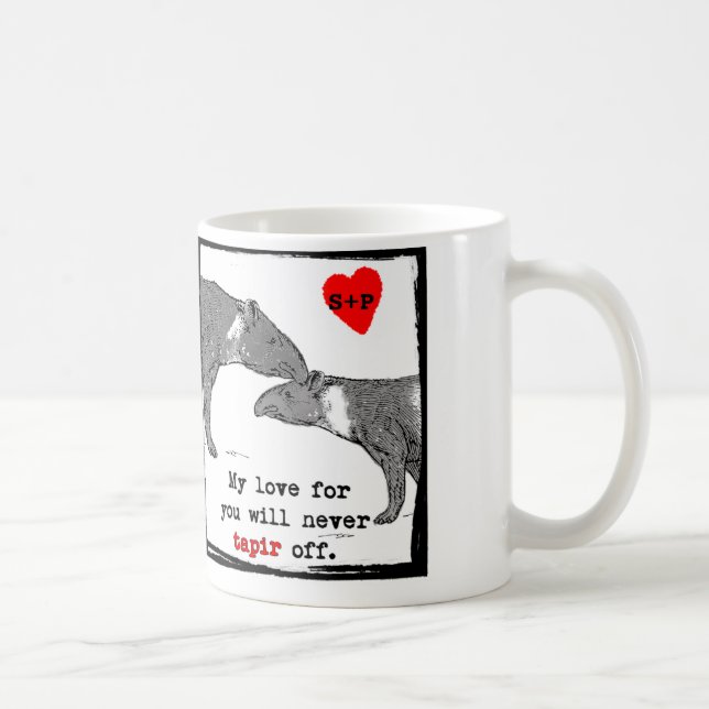 Customizeable Valentine-Tasse mit niedlichem Kaffeetasse (Rechts)