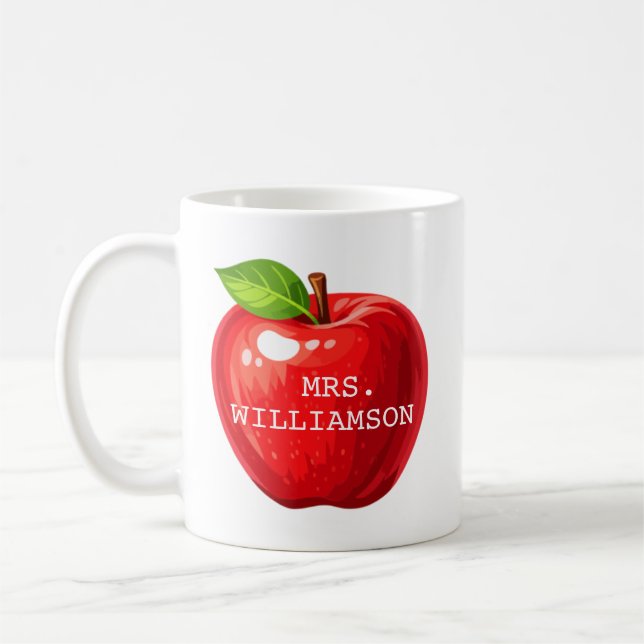 Customized Apple Teacher Gift Kaffeetasse (Links)