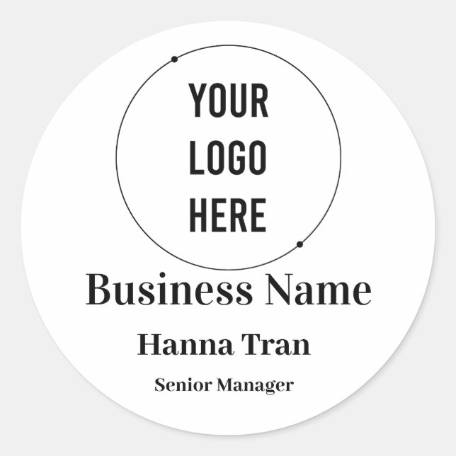 Customized Business Runder Aufkleber (Vorderseite)