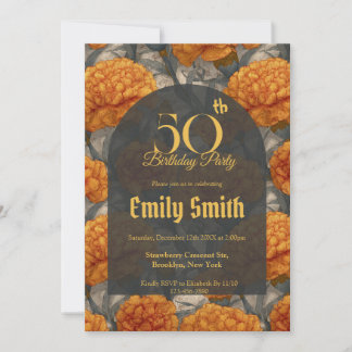 Customized Carnation Themed Spring Birthday Einladung