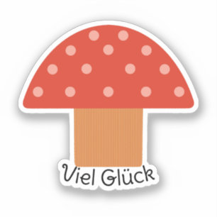 Customized Cute Red Mushroom  Aufkleber