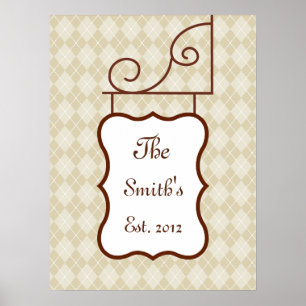 Customized Family Sign Print Poster