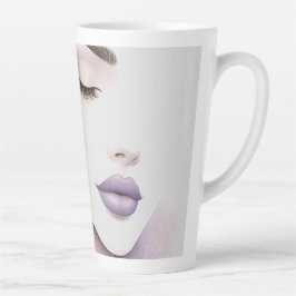 Customized Lavender Purple Woman Elegant Beauty  Milchtasse