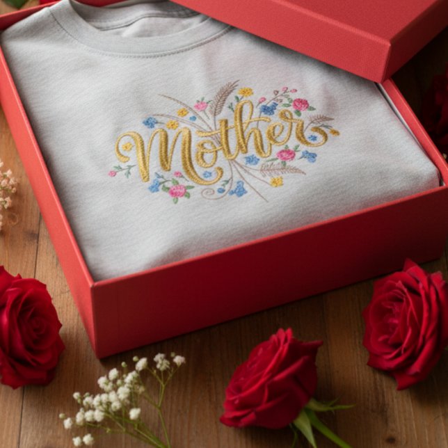 Customized Mother Flower Design T-Shirt (Von Creator hochgeladen)