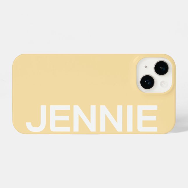 Customized Name Stylish Elegant Modern Minimal  iPhone 14 Hülle (Rückseite (Horizontal))