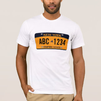 *Customized neue New- Yorkfahrzeug-Lizenz-Platte T-Shirt