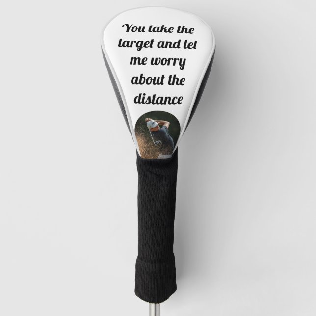 Customized personalized with Inspirational quote Golf Headcover (Vorderseite)