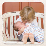 Customized Photo Personalized  Rechteckiger Pappuntersetzer<br><div class="desc">Customized  Photo Personalized Square Paper Coaster</div>