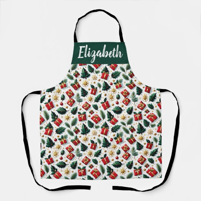 Customized Playful Christmas Apron Schürze (Vorderseite)