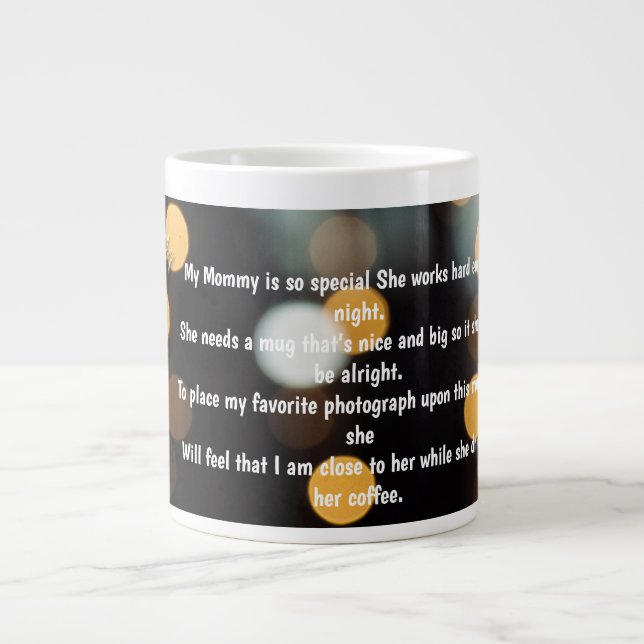 Customized Poem on Birthday Mug Jumbo-Tasse (Vorderseite)