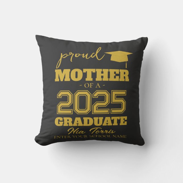 Customized proud mother of a graduate 2025 kissen (Vorderseite)