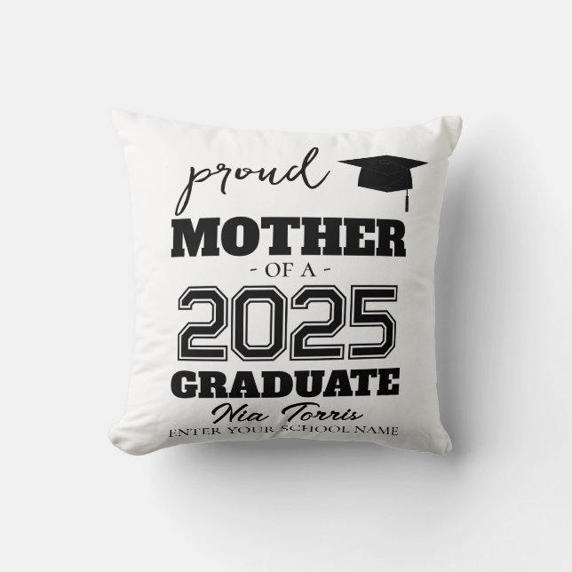 Customized proud mother of a graduate 2025 kissen (Vorderseite)