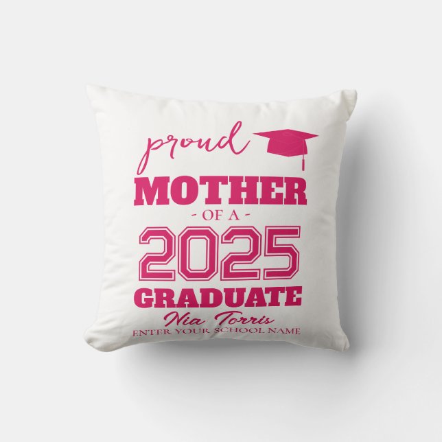 Customized proud mother of a graduate 2025 kissen (Vorderseite)
