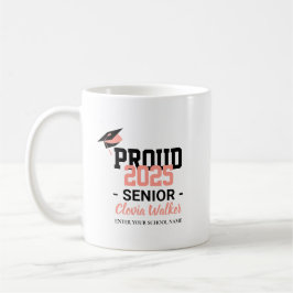 Customized proud school senior graduate kaffeetasse