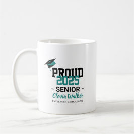 Customized proud school senior graduate kaffeetasse