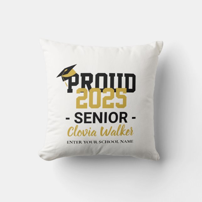 Customized proud school senior graduate kissen (Vorderseite)