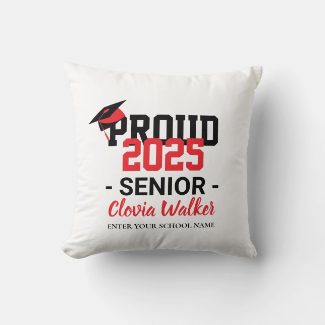Customized proud school senior graduate kissen (Vorderseite)