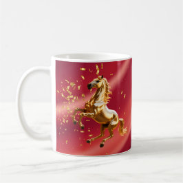 Customized Red & Gold Festive Chinese New Year Kaffeetasse