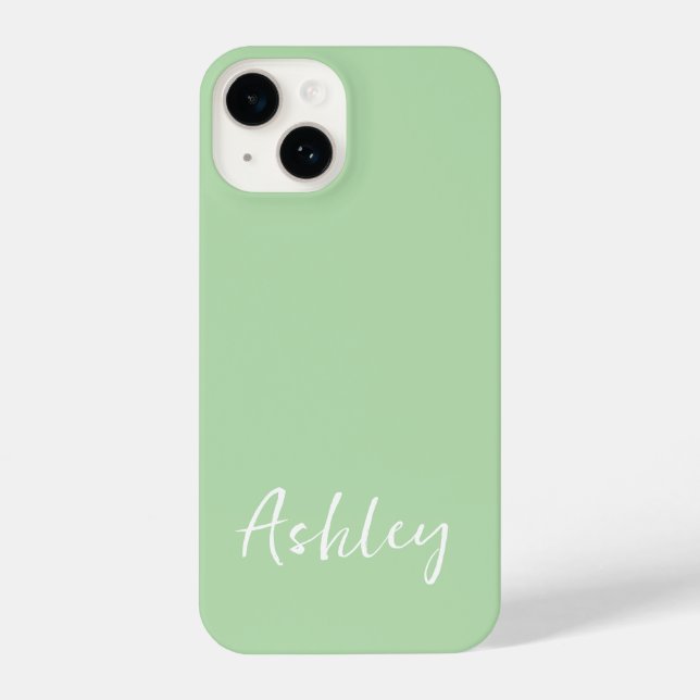 Customized Simple Stylish Modern Minimal Monogram  iPhone 14 Hülle (Rückseite)