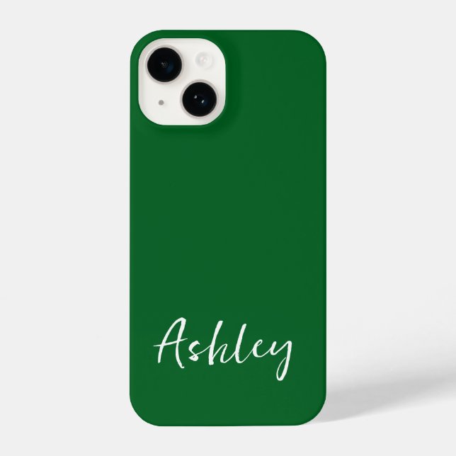 Customized Simple Stylish Modern Minimal Monogram  iPhone 14 Hülle (Rückseite)