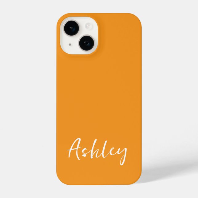 Customized Simple Stylish Modern Minimal Monogram  iPhone 14 Hülle (Rückseite)