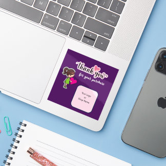 Customized Thank You Card for Your Purchase Labels