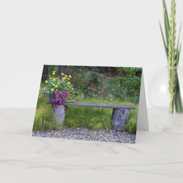 Customized Thinking of You Rustikale Blumen Foto Karte (Vorderseite)