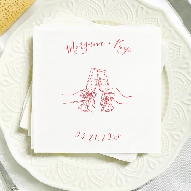 Customized Wedding Engagement Party Bridal Shower Serviette (Von Creator hochgeladen)