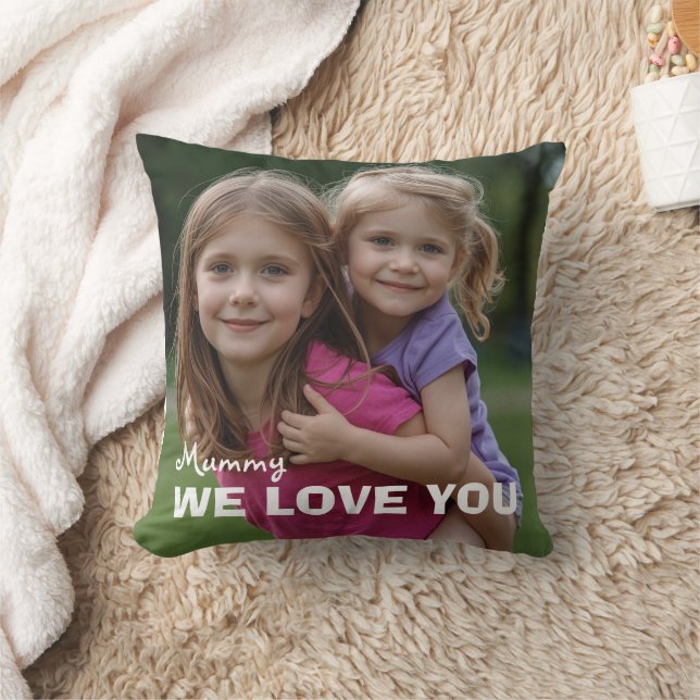 Customized with 2 and text kissen (Decke)