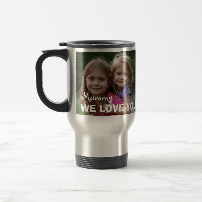 Customized with 2 and text reisebecher (Links)