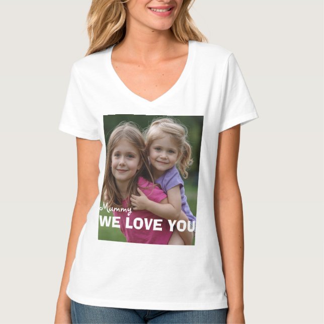 Customized with 2 and text T-Shirt (Vorderseite)