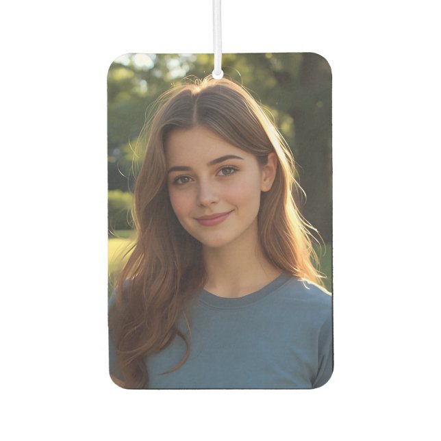 Customized with two photos autolufterfrischer (Vorderseite)