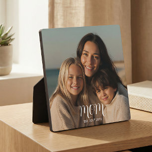 CustomMom Established Modern Schrift Fotoplatte
