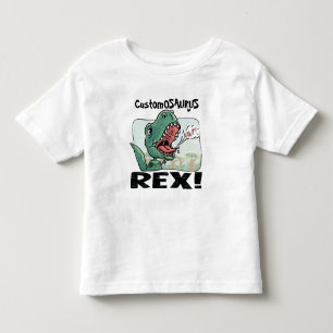 Customosaurus Rex redigieren mit dem Namen Ihr Kleinkind T-shirt