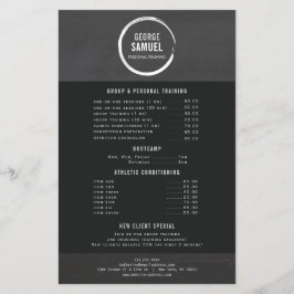 CUSTON CHALK SKETCH LOGO FÜR PERSÖNLICHE TRAINER FLYER