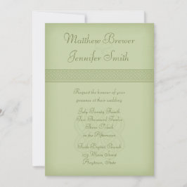 Custon Green Irish Celtic Knot Wedding Einladung