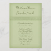 Custon Green Irish Celtic Knot Wedding Einladung