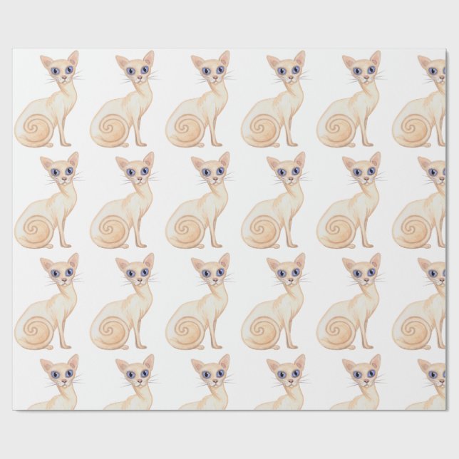 Cut Abyssinian Cat Geschenkpapier (Flach)