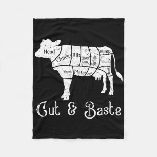 Cut And Ste Cow - Rindfleisch-Schlachterfleischstü Fleecedecke