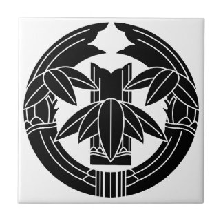 Cut bamboo in embracing bamboo leaves fliese