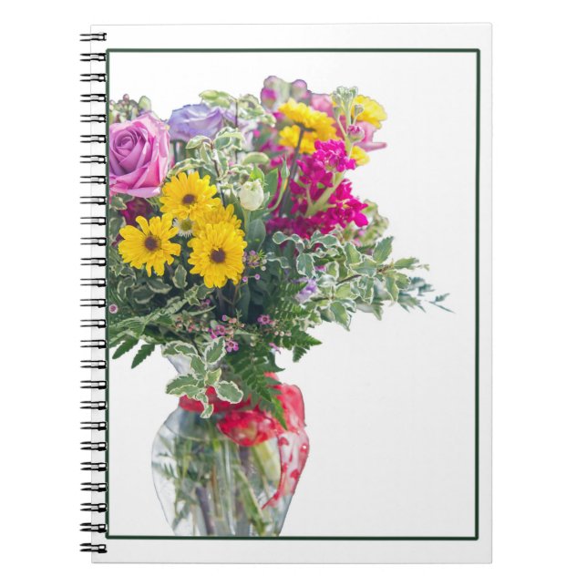 Cut Blume Bouquet Notizblock (Vorderseite)