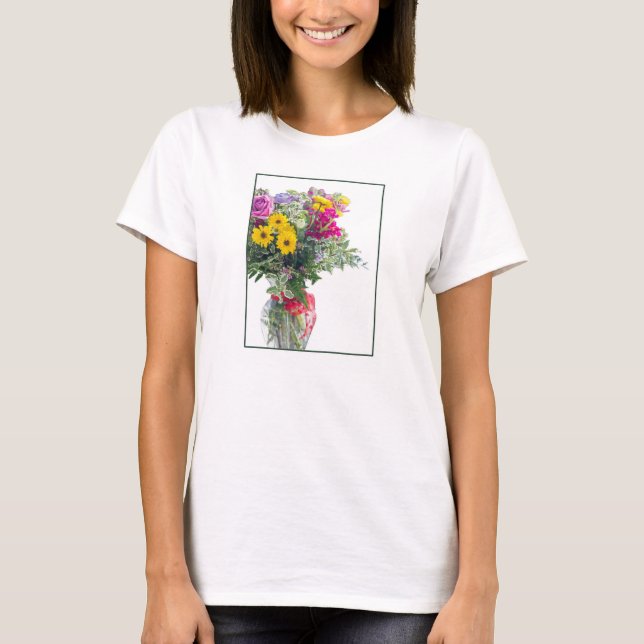 Cut Blume Bouquet T-Shirt (Vorderseite)