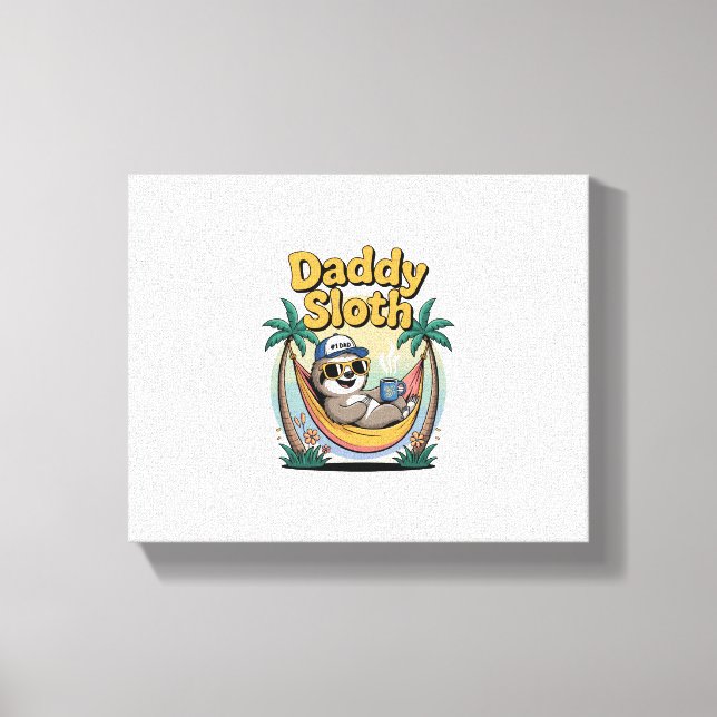 Cut Daddy Sloth Father Leinwanddruck (Vorderseite)