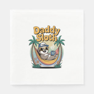 Cut Daddy Sloth Father Serviette