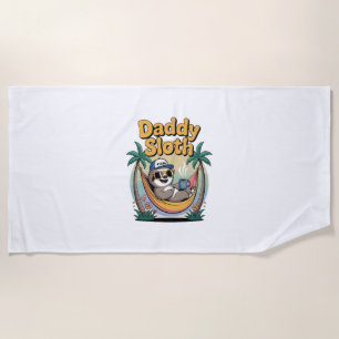 Cut Daddy Sloth Father Strandtuch