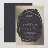 Cut Gemstone Custom Background Color Foil Wedding