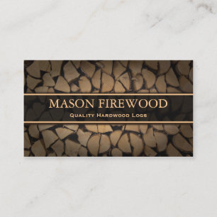 Cut Logs Firewood Supply Business Card Visitenkarte