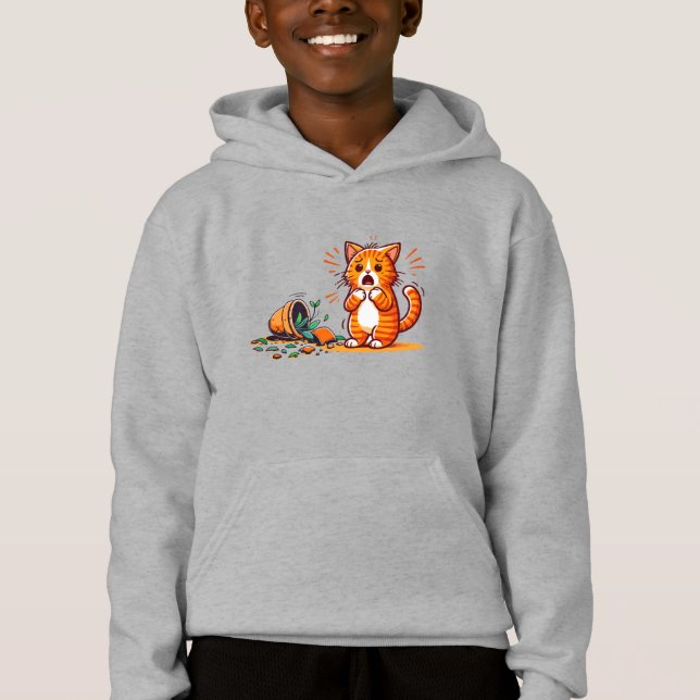 Cut Orange Cat - Hoodie (Vorderseite)