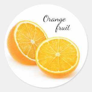 Cut orange runder aufkleber