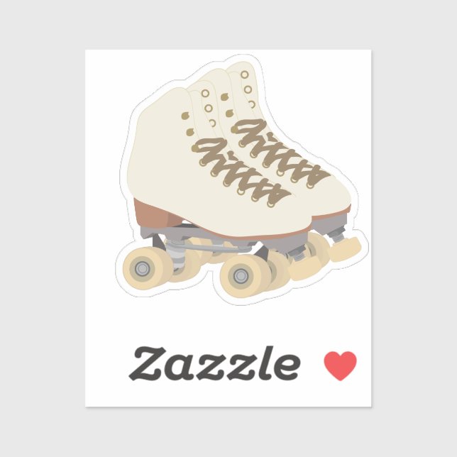 Cut-Out-Aufkleber für klassische Creme Rollerskate Aufkleber (Blatt)